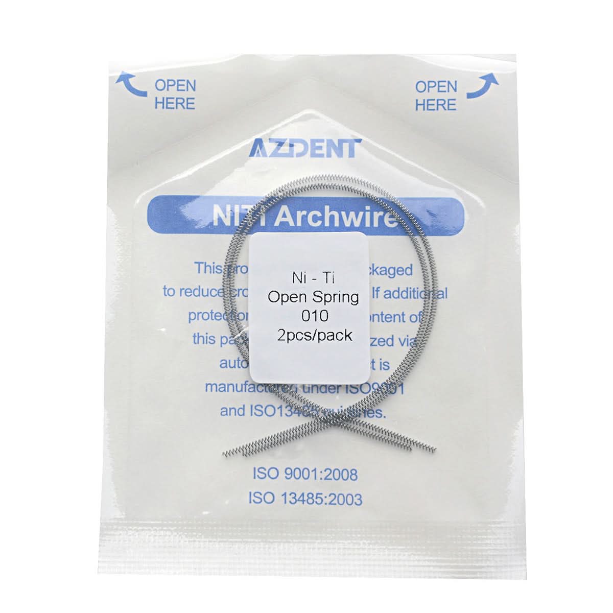 Orthodontic 0.010* 180mm Open Coil Spring NITI Alloy 2pcs/Pack - pairaydental.com