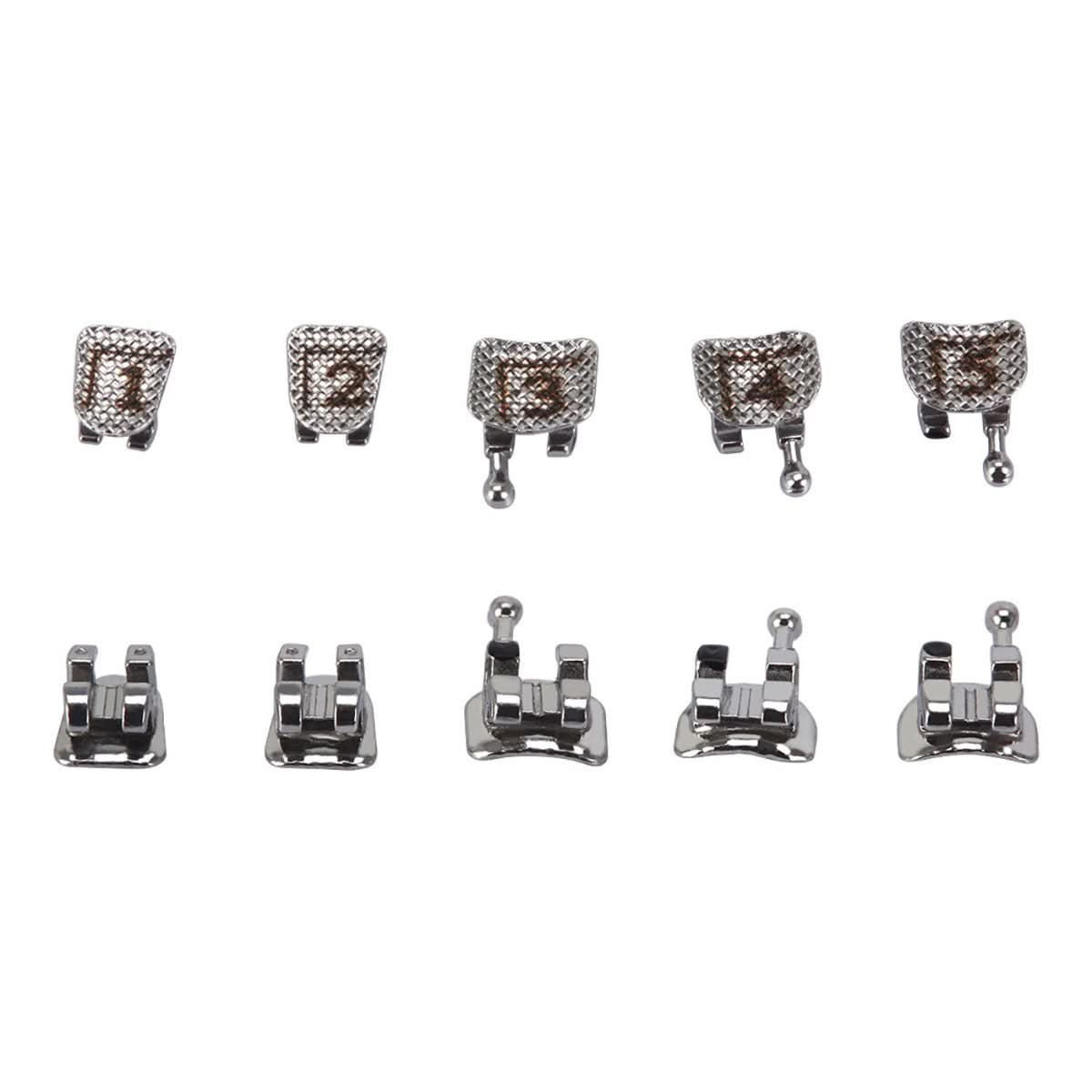 Orthodontic Metal Brackets Mini Roth/MBT 0.022 Laser Mark 345 Hooks 20pcs/Box - pairaydental.com