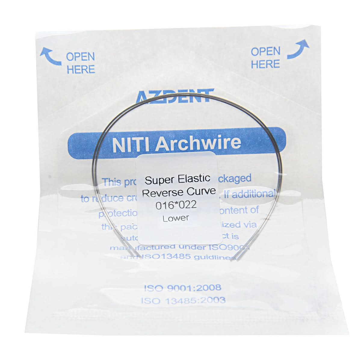 Archwires Niti Reverse Curve Rectangular 0.014-0.019 x 0.016-0.025 Upper/Lower 2pcs/Pack - pairaydental.com