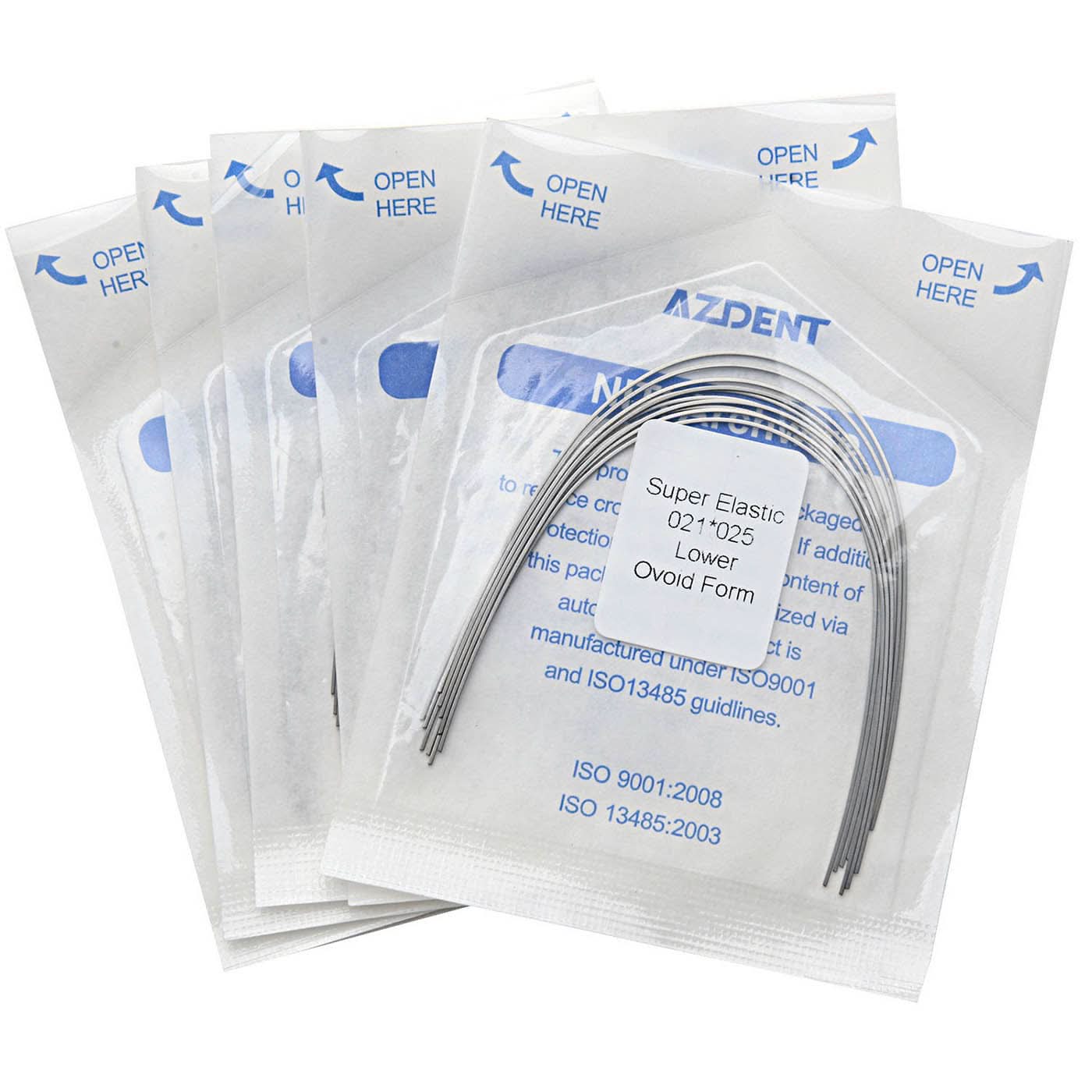 Dental Orthodontic Archwires Niti Super Elastic Ovoid Rectangular Full Size 10pcs/Pack - pairaydental.com