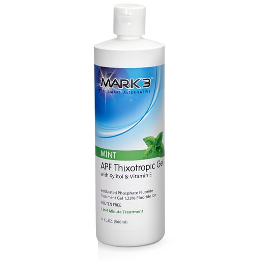MARK3 APF Thixotropic Fluoride Gel Cherry/Mint/Bubble Gum/Strawberry/Grape 17oz Bottle