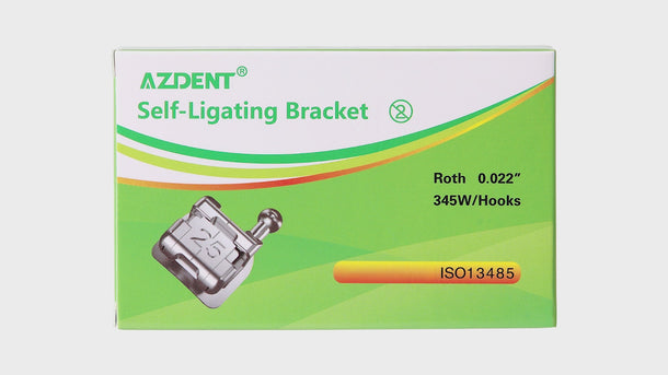 Orthodontic Metal Self-Ligating Brackets Mini Roth/MBT 0.022 345 Hooks with Buccal Tube 24pcs/Kit - pairaydental.com