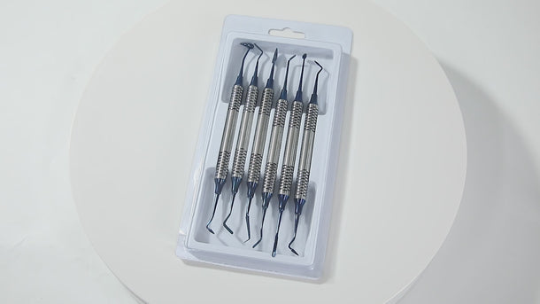 Dental Composite Resin Filling Spatula Tools Blue 6pcs/Kit - pairaydental.com