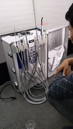 Portable Dental Unit with Air Compressor Curing Light Ultrasonic Scaler 4 Holes - pairaydental.com