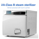 22L Dental Table top Autoclave Class B Vacuum Steam Sterilizer with Built-in Printer Dry Function - pairaydental.com
