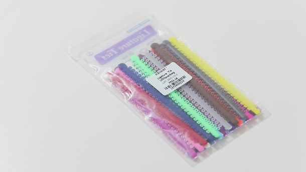 Orthodontic Elastic Ligature Ties 7 Colors 1000 ties/pack - pairaydental.com