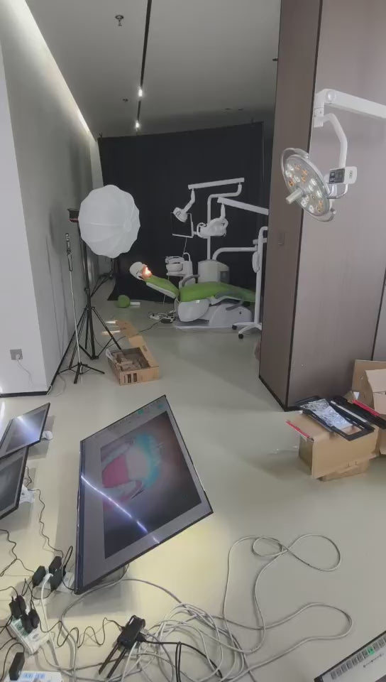 Dental Unit Chair LED Oral Camera Light with LCD Display 6 Lights 10W Dual-Color Adjustable - pairaydental.com