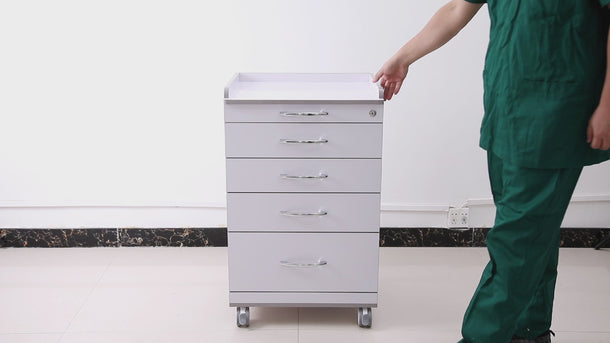 Dental Mobile Cabinet Cart NW-P4 Rolling Storage Trolley Four Drawers - pairaydental.com 