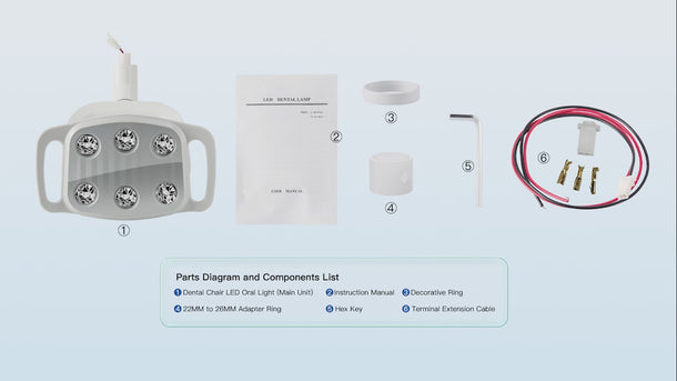 Dental LED Oral Light 9W for Unit Chair 6 White Lights - pairaydental.com