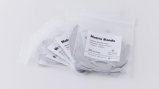 Dental Stainless Steel Matrix Bands Tofflemire 20pcs/Pack - pairaydental.com