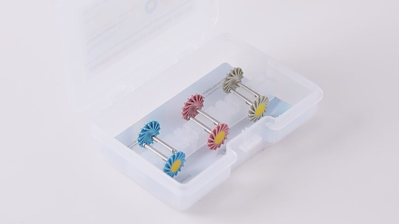 Dental Zirconia Polishing Wheel Coarse Medium Fine RA2.35mm for Contra Angle Handpiece 6pcs/Box - pairaydental.com