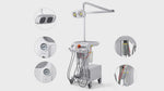 Portable Mobile Dental Cart with T6 LED Lamp & Integrated Compressor 4-Hole Built-in Woodpecker Scaler & Curing Light - pairaydental.com