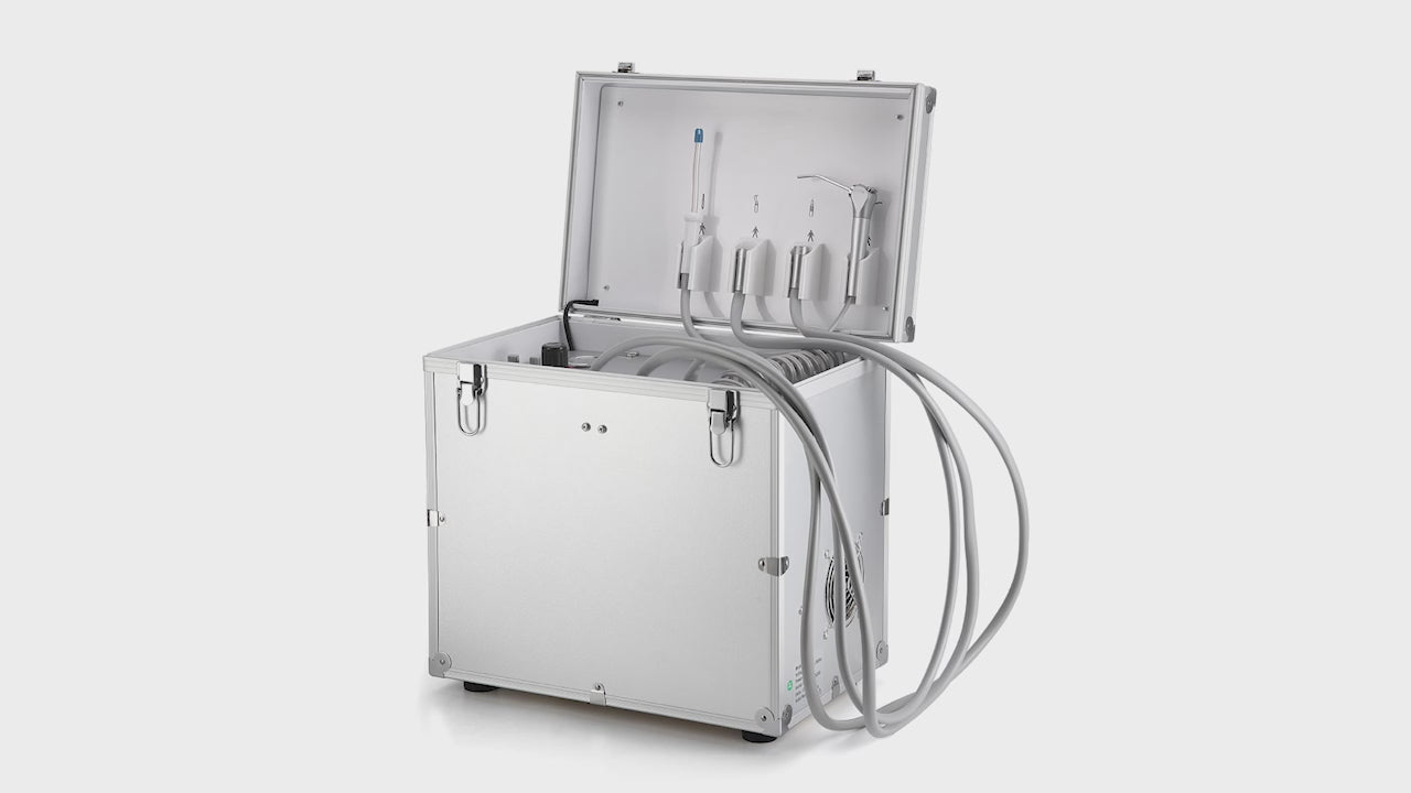 Dental Portable Turbine Mobile Delivery Unit Three Way Syringe Suction System 4 Hole - pairaydental.com