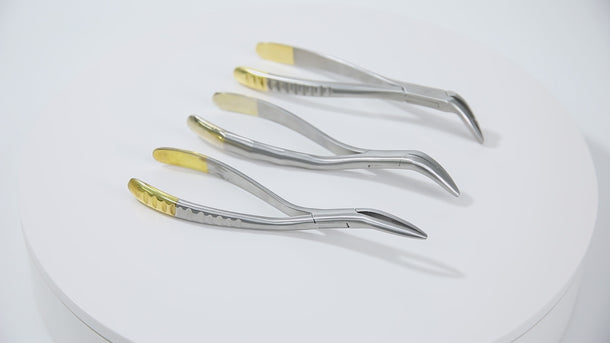 Dental Root Fragment Minimally Invasive Tooth Extraction Forceps Pliers Set 3Pcs - pairaydental.com