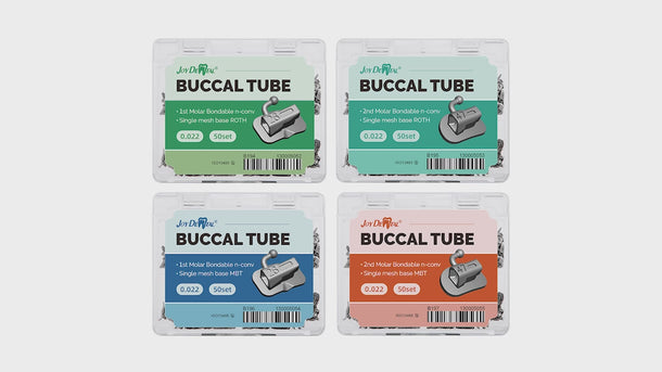 Buccal Tube 2nd Molar Bondable Split Non-Convertible Single Mesh Base MBT 0.022 U1L1 50Sets/Box - pairaydental.com