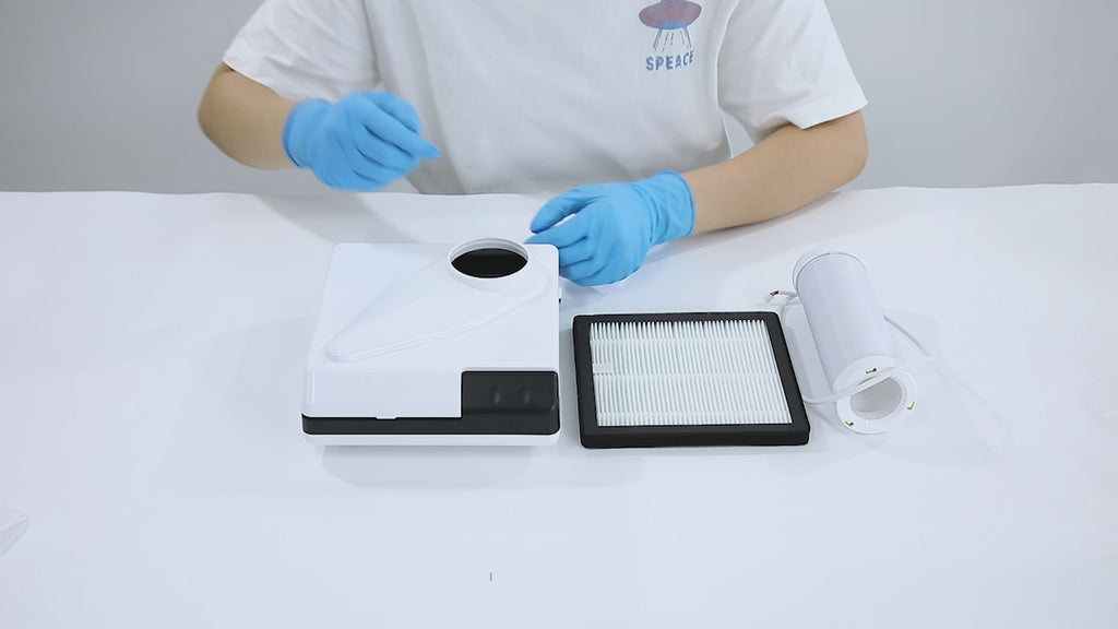 Dental Lab Desktop Dust Collector Extractor Portable Vacuum Cleaner LED - pairaydental.com