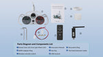 Dental Unit Chair LED Oral Camera Light with LCD Display 6 Lights 10W Dual-Color Adjustable - pairaydental.com