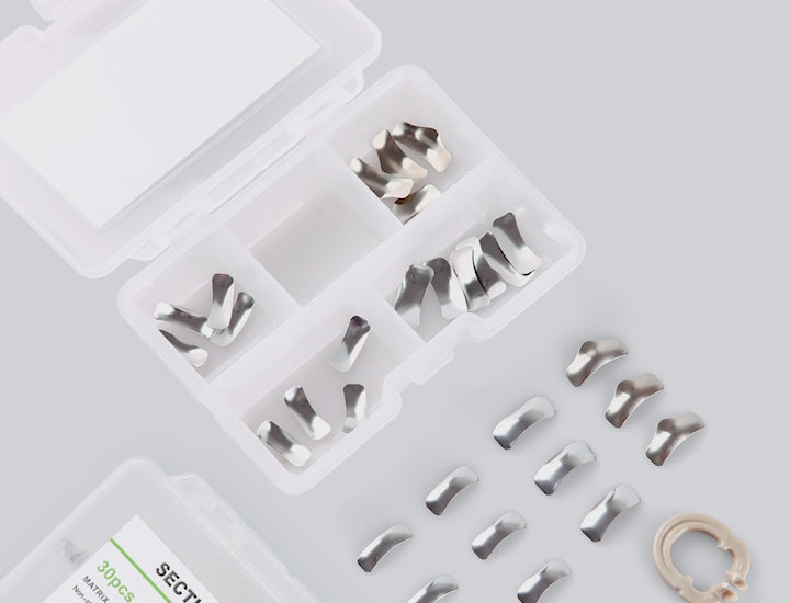 Dental Sectional Contoured Metal Matrices Matrix Refill Kit 30pcs/Box - pairaydental.com