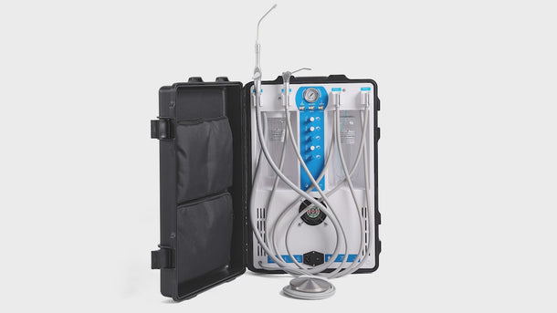 Portable Dental Delivery Unit 4 Holes High Suction Built-in Air Compressor P204S - pairaydental.com