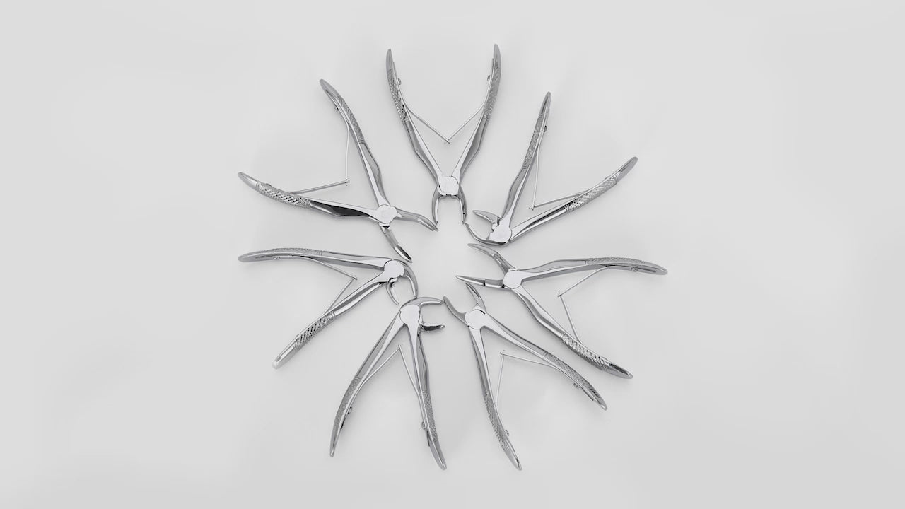 Dental Surgical Instruments Tooth Extraction Pliers Forceps Set for Children 7Pcs - pairaydental.com