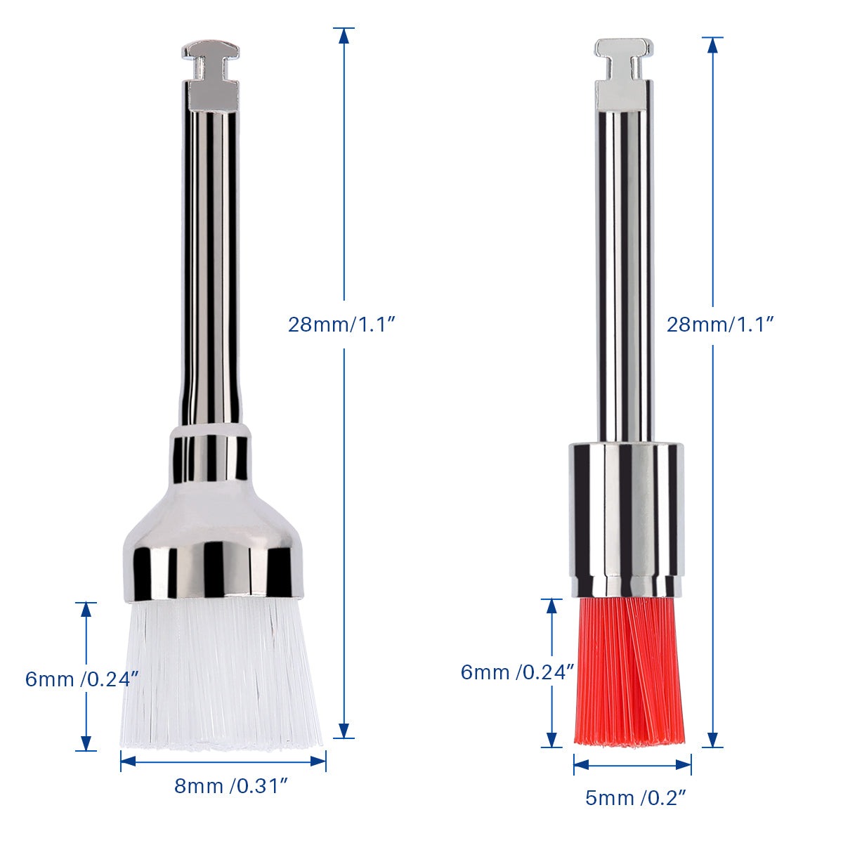 Dental Prophy Polishing Brush Colorful Nylon 100pcs/Box - pairaydental.com