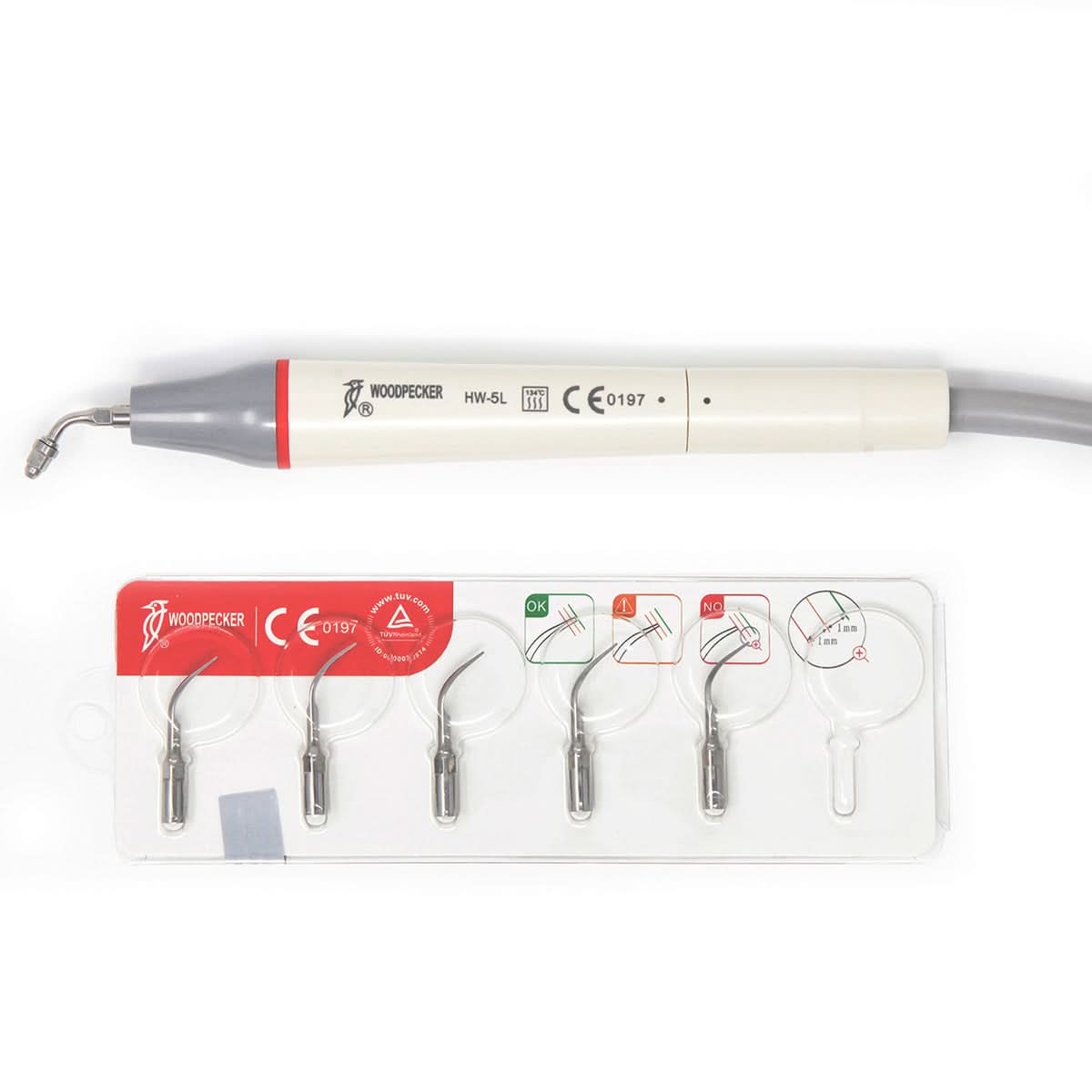 Woodpecker UDS-P LED Ultrasonic Scaler 6 Tips - pairaydental.com