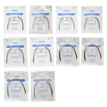 Archwire NiTi Super Elastic Square Round 0.012-0.020 Upper/Lower 10pcs/Pack