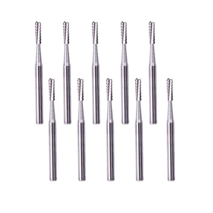 Dental Carbide Bur Straight Round End Crosscut Fissure FG #1558 10Pcs/Box - pairaydental.com