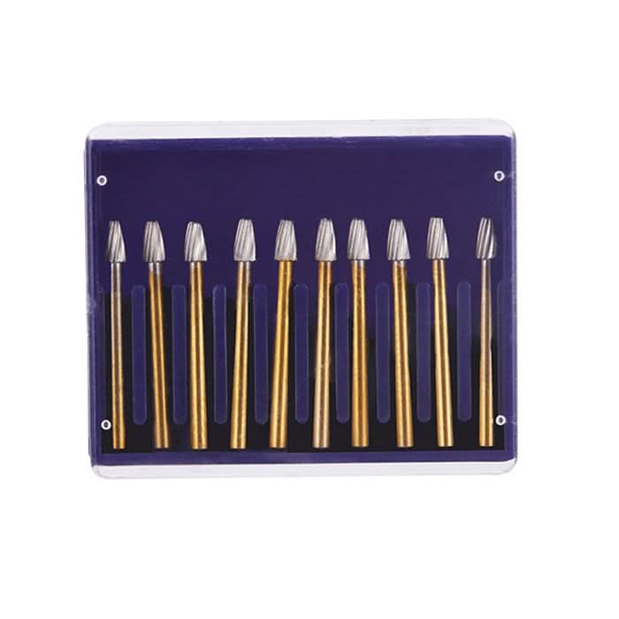 Dental Carbide Burs Egg Shaped Trimming Finishing FG 7406 10pcs/Box - pairaydental.com