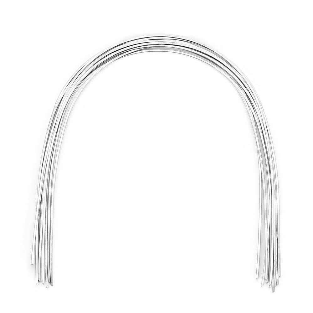 Orthodontic Archwire Stainless Steel Rectangular Natural 0.016-0.021 x 0.016-0.025 Upper/Lower 10pcs/Pack - pairaydental.com