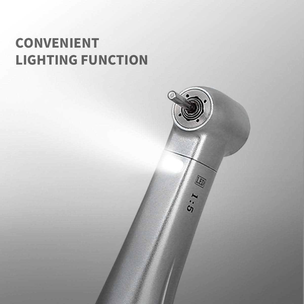 1:5 Electric Fiber Optic Contra Angle Handpiece Internal Four Way Spray - pairaydental.com