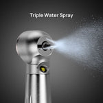 LED High Speed Handpiece 2/4 Hole Torque Head Push Button E-generator Triple Water Spray Ceramic Bearings - pairaydental.com