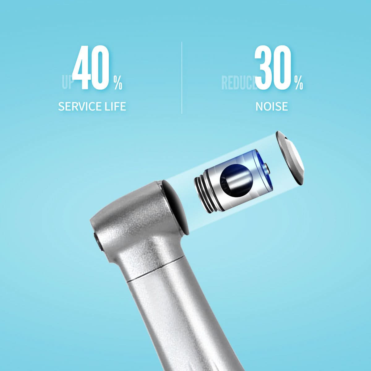 1:5 Electric Fiber Optic Contra Angle Handpiece Internal Four Way Spray - pairaydental.com