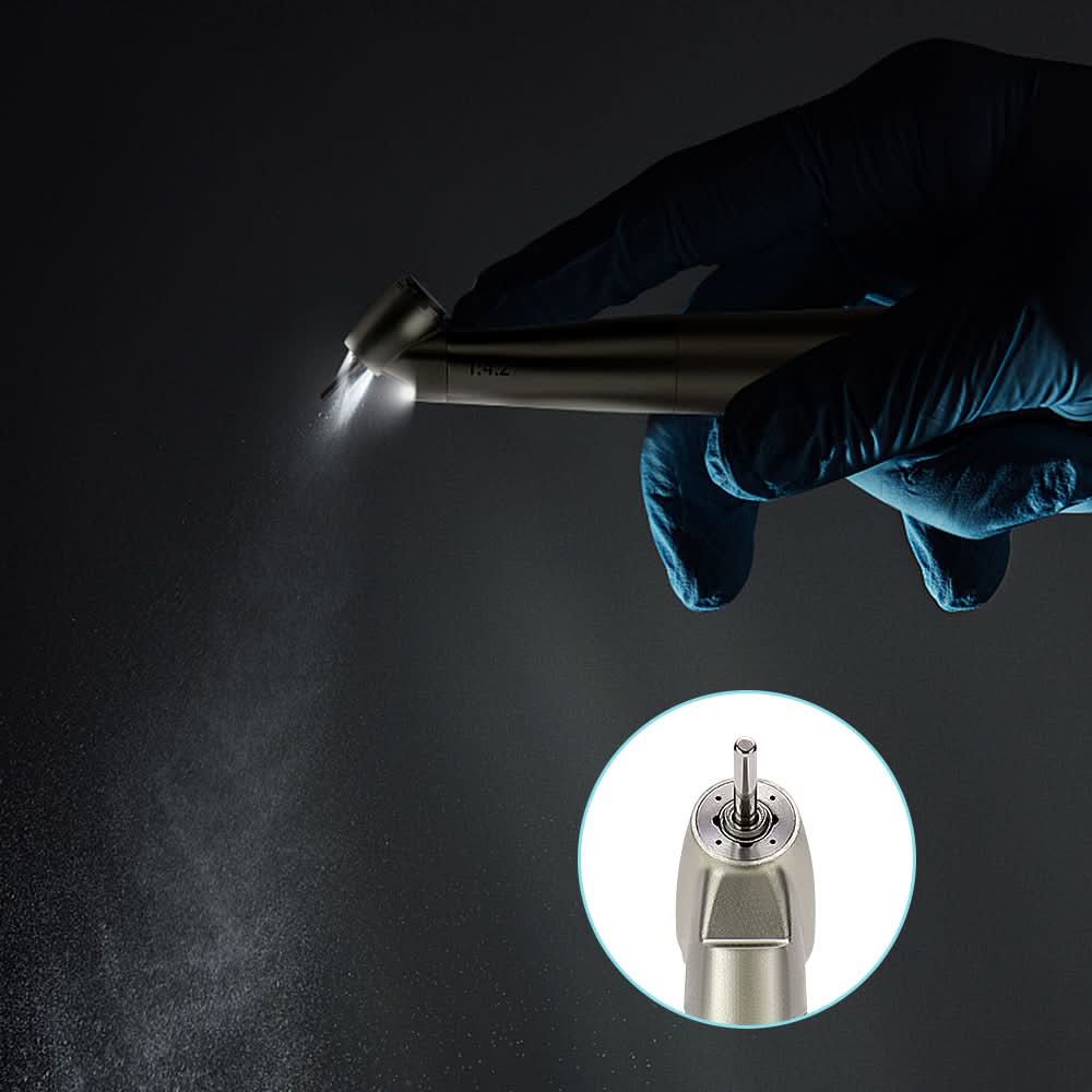 1:4.2 Electric Contra Angle Handpiece 45 Degree Increasing Fiber Optic - pairaydental.com