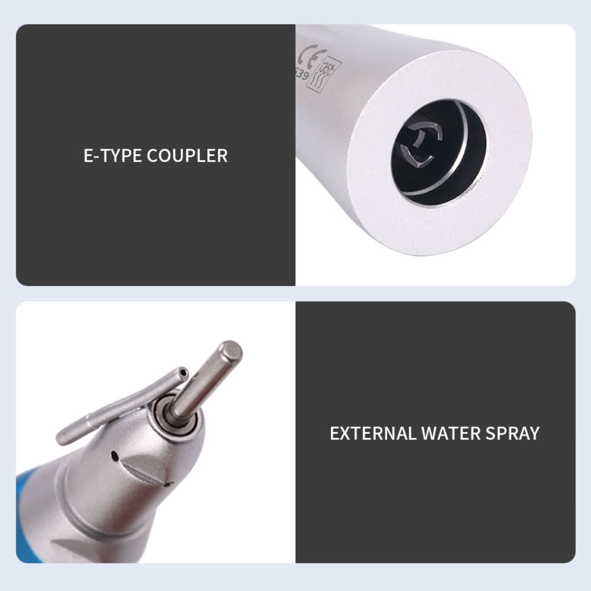 Dental 1:1 Straight Low Speed Handpiece Nose Cone with External Pipe - pairaydental.com