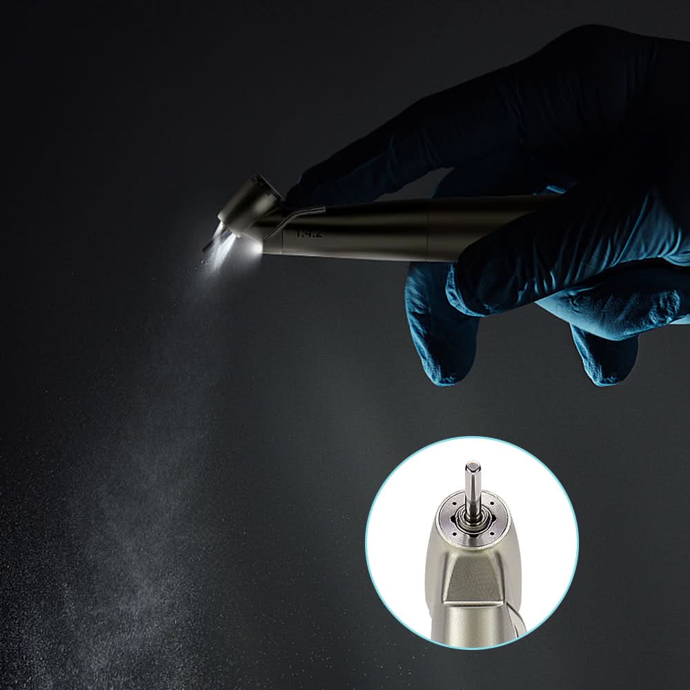 1:4.2 Electric Contra Angle Handpiece 45 Degree External Water Increasing Fiber Optic - pairaydental.com
