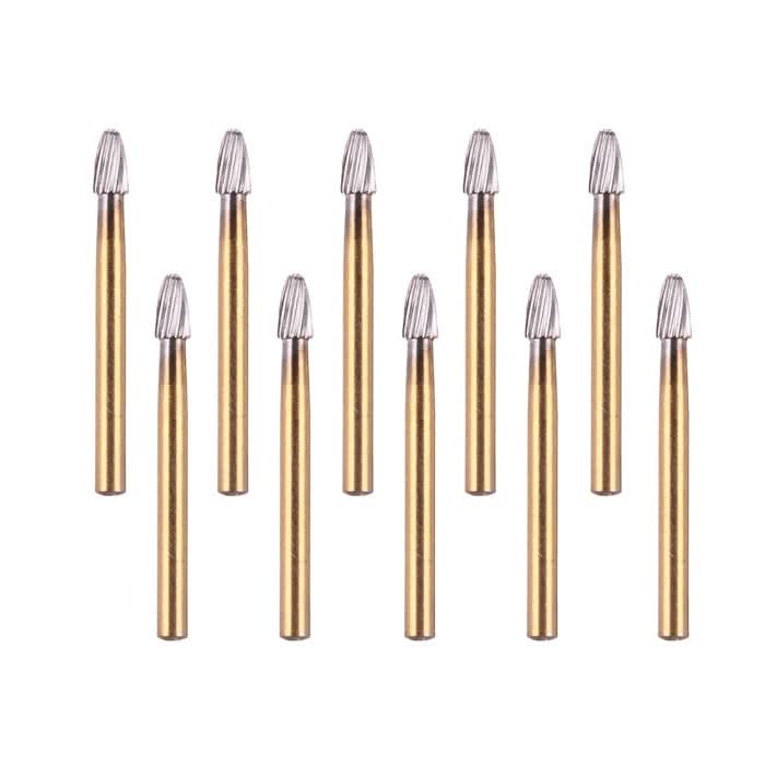 Dental Carbide Burs Egg Shaped Trimming Finishing FG 7406 10pcs/Box - pairaydental.com