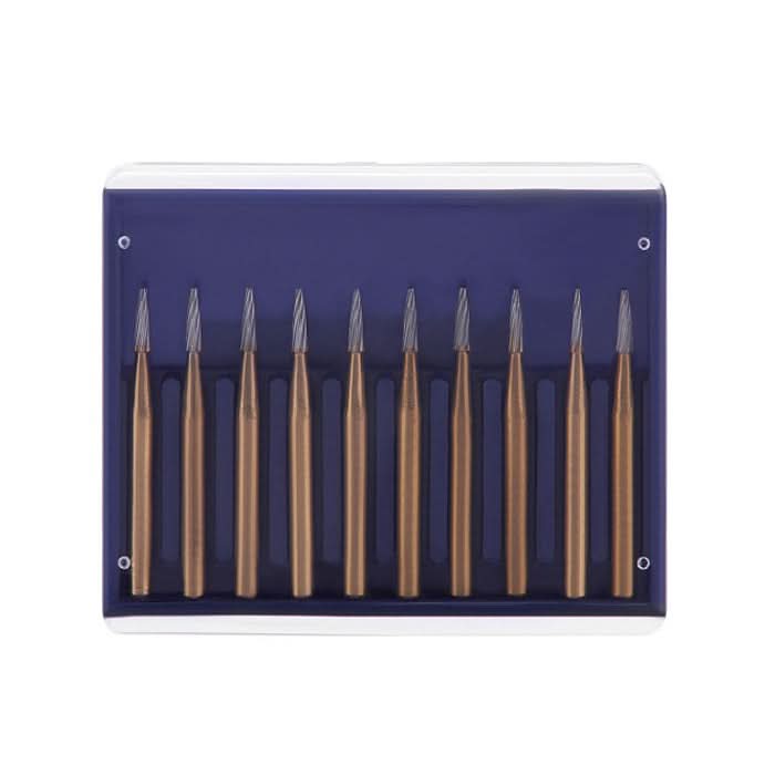 Dental Carbide Burs Needle Shaped Trimming Finishing FG 7902 10pcs/Box - pairaydental.com