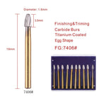 Dental Carbide Burs Egg Shaped Trimming Finishing FG 7406 10pcs/Box - pairaydental.com