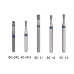 Dental Diamond Bur FG BC Series Round with Collar Full Size 5pcs/Pack - pairaydental.com