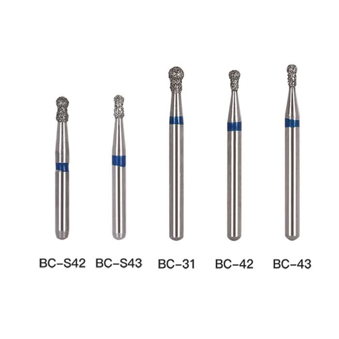 Dental Diamond Bur FG BC Series Round with Collar Full Size 5pcs/Pack - pairaydental.com