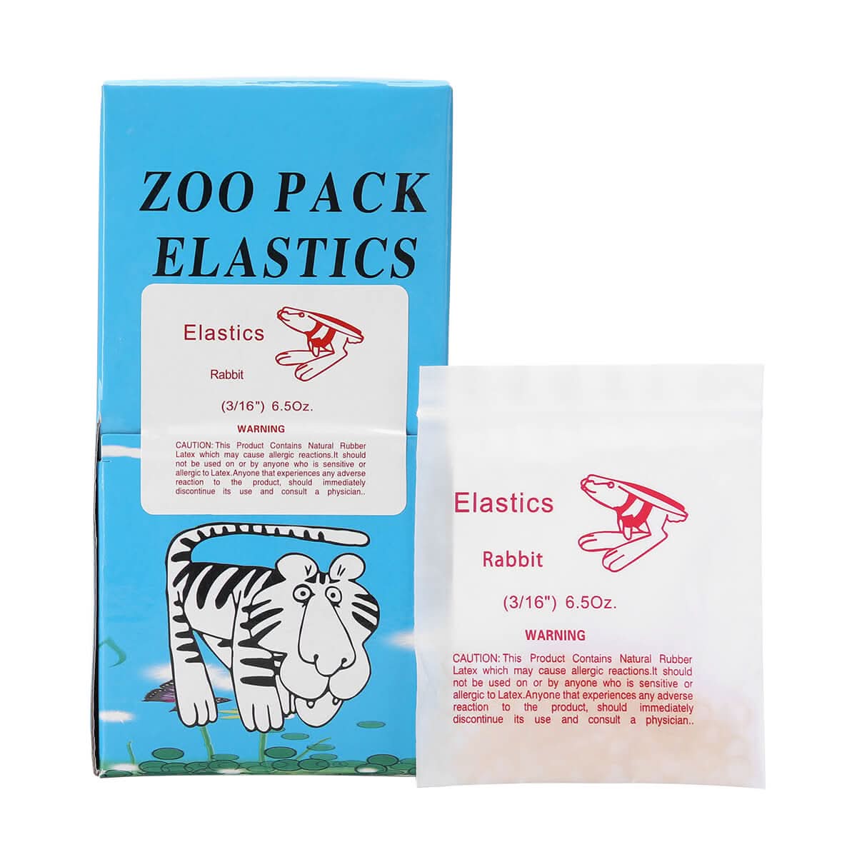 Orthodontic 6.5 OZ Rubber Bands Latex Braces Force 5 Sizes 5000pcs/Box