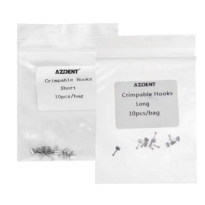 Dental Crimpable Hooks Short/Long 10pcs/Bag - pairaydental.com