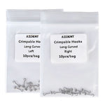 Dental Crimpable Hooks Long Curved Right/Left 10pcs/Bag - pairaydental.com