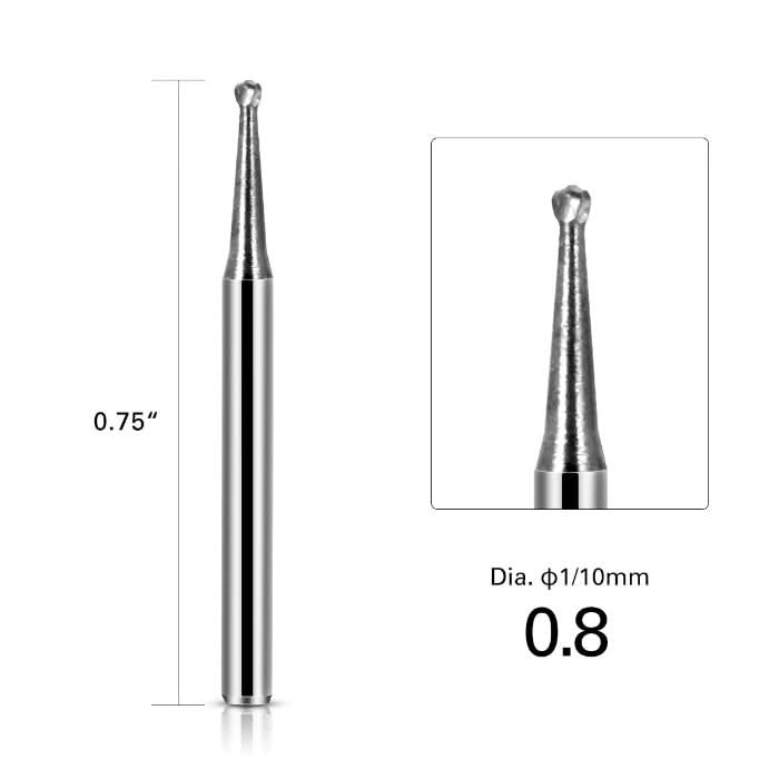Dental Carbide Bur Round FG #1 10pcs/Box - pairaydental.com