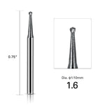 Dental Carbide Bur Round FG #5 10pcs/Box - pairaydental.com