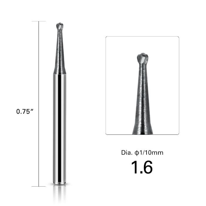 Dental Carbide Bur Round FG #5 10pcs/Box - pairaydental.com