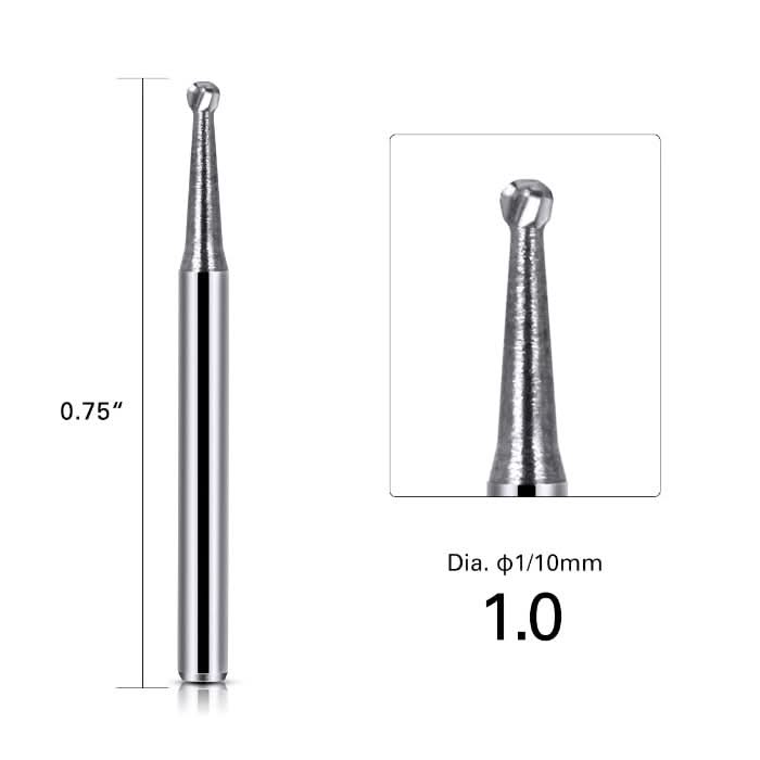Dental Carbide Bur Round FG #2 10pcs/Box - pairaydental.com