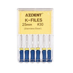 Endo Hand K-Files Stainless Steel #30 25mm 6pcs/Pk - pairaydental.com