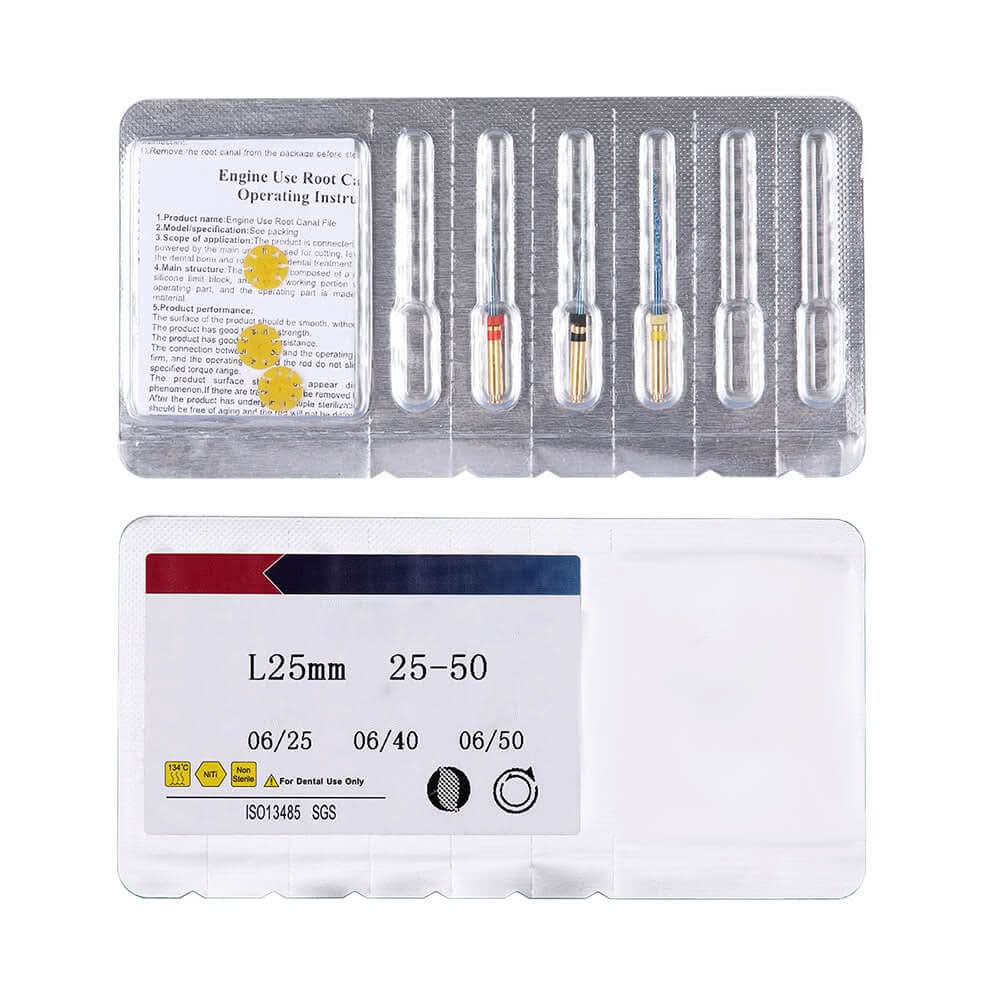 Endo Reciprocating Niti Rotary Engine Files Heat Activated 25mm Assorted 25-50# 3pcs/Pk - pairaydental.com